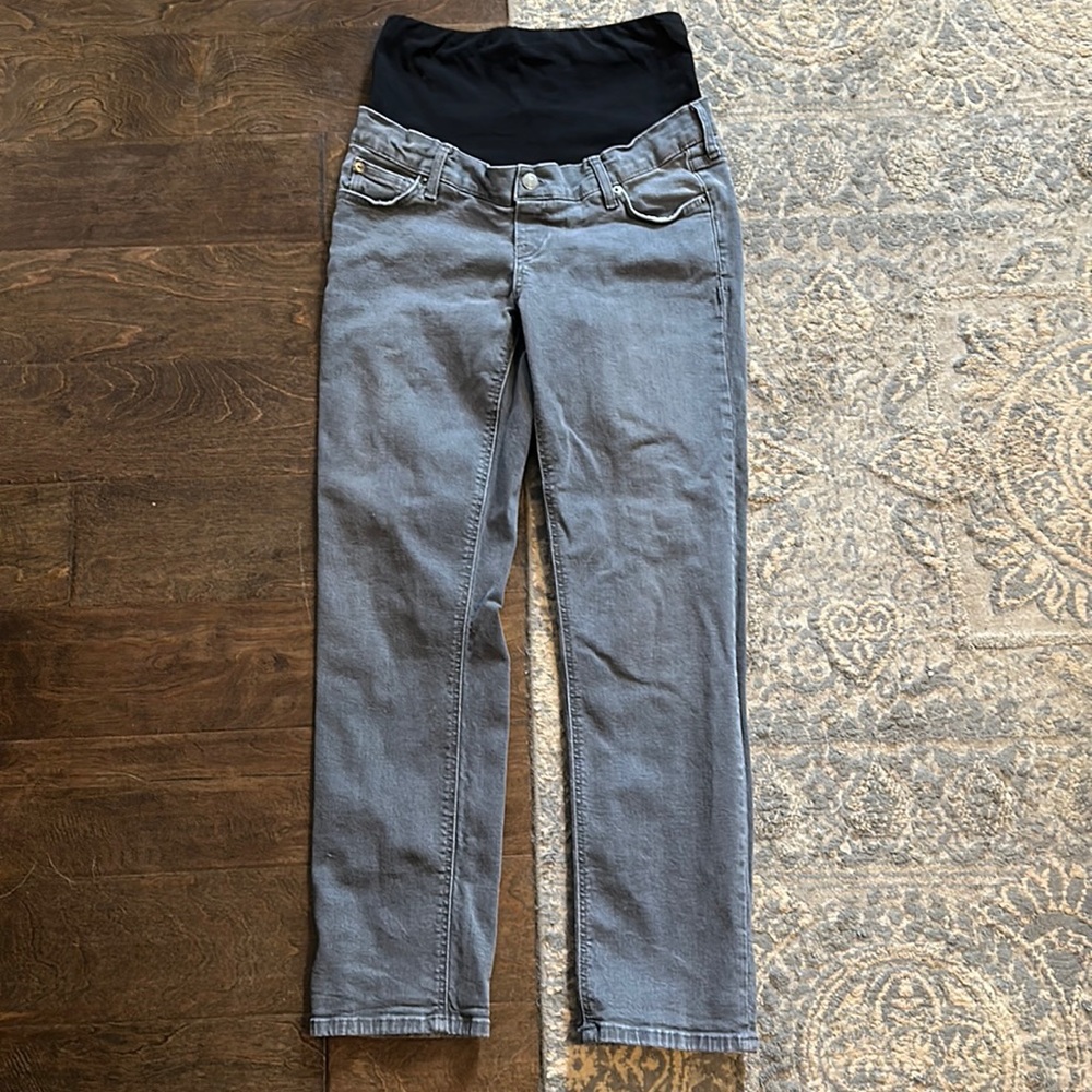 Gap maternity straight jeans grey